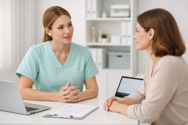 Диалог врача и пациентки на приёме в гинекологическом кабинете